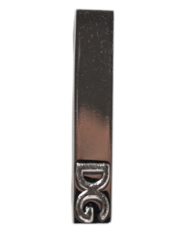 Dolce & Gabbana Silver Tone Brass Logo Branded Tie Clip Bar - Beyzy Store - Dolce & Gabbana