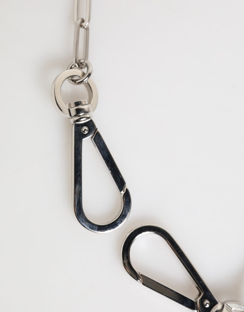 Dolce & Gabbana Silver Tone Metal Chain DG Logo Pendant Men Necklace - Beyzy Store - Dolce & Gabbana