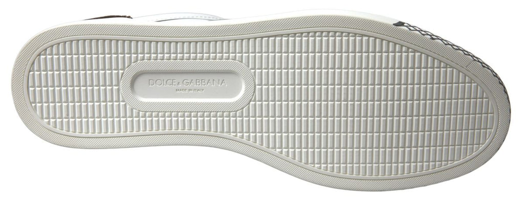 Dolce & Gabbana Sleek White Leather Casual Sneakers - Beyzy Store - Dolce & Gabbana