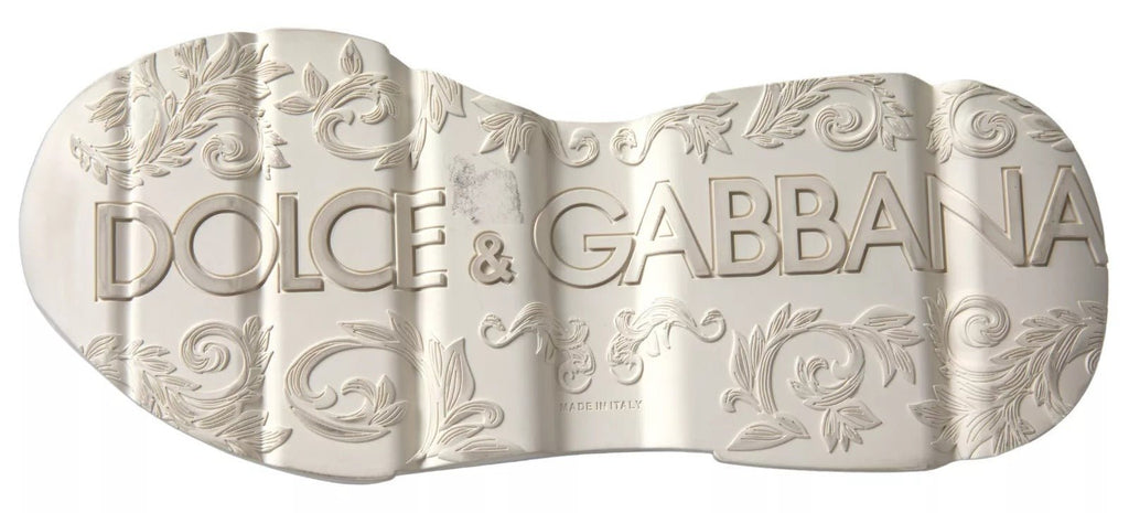 Dolce & Gabbana Sneakers White Beige Leather Sport DAYMASTER Shoes - Beyzy Store - Dolce & Gabbana