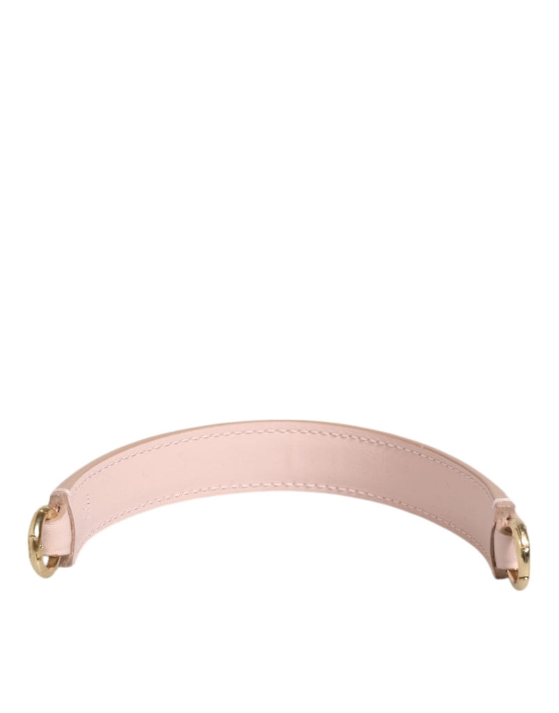 Dolce & Gabbana Strap Pink Leather Gold Tone Big Bag Handle Shoulder Strap - Beyzy Store - Dolce & Gabbana