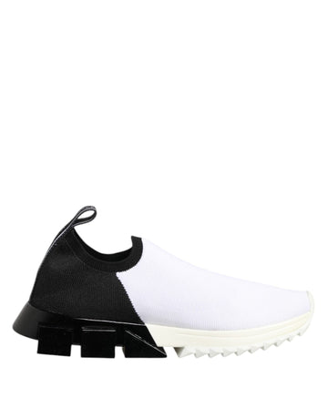 Dolce & Gabbana White Black Low Top Sorrento Sneakers Shoes - Beyzy Store - Dolce & Gabbana
