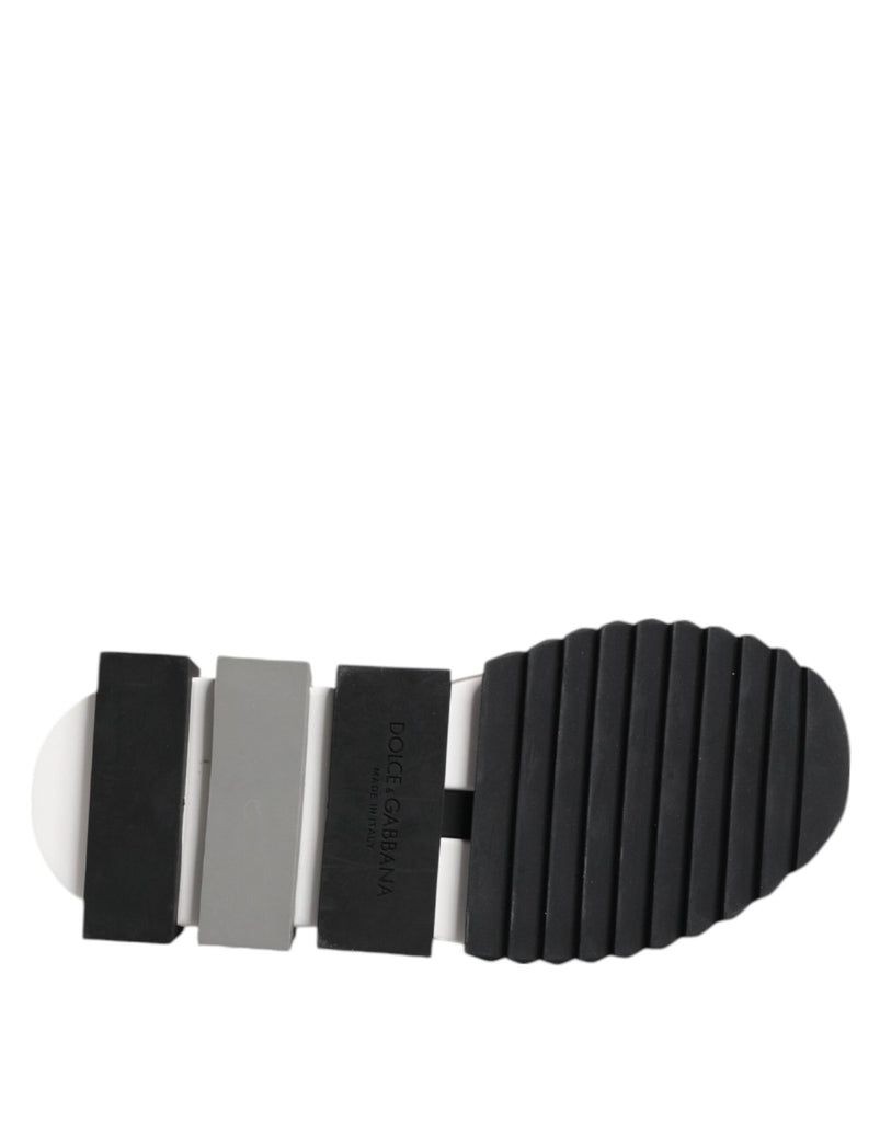 Dolce & Gabbana White Black Sorrento Socks Sneakers Shoes - Beyzy Store - Dolce & Gabbana