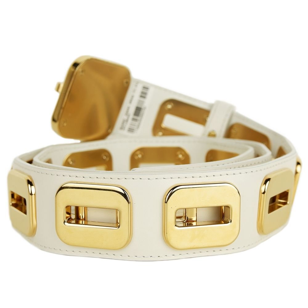 Dolce & Gabbana White Calfskin Women's Belt - Beyzy Store - Dolce & Gabbana