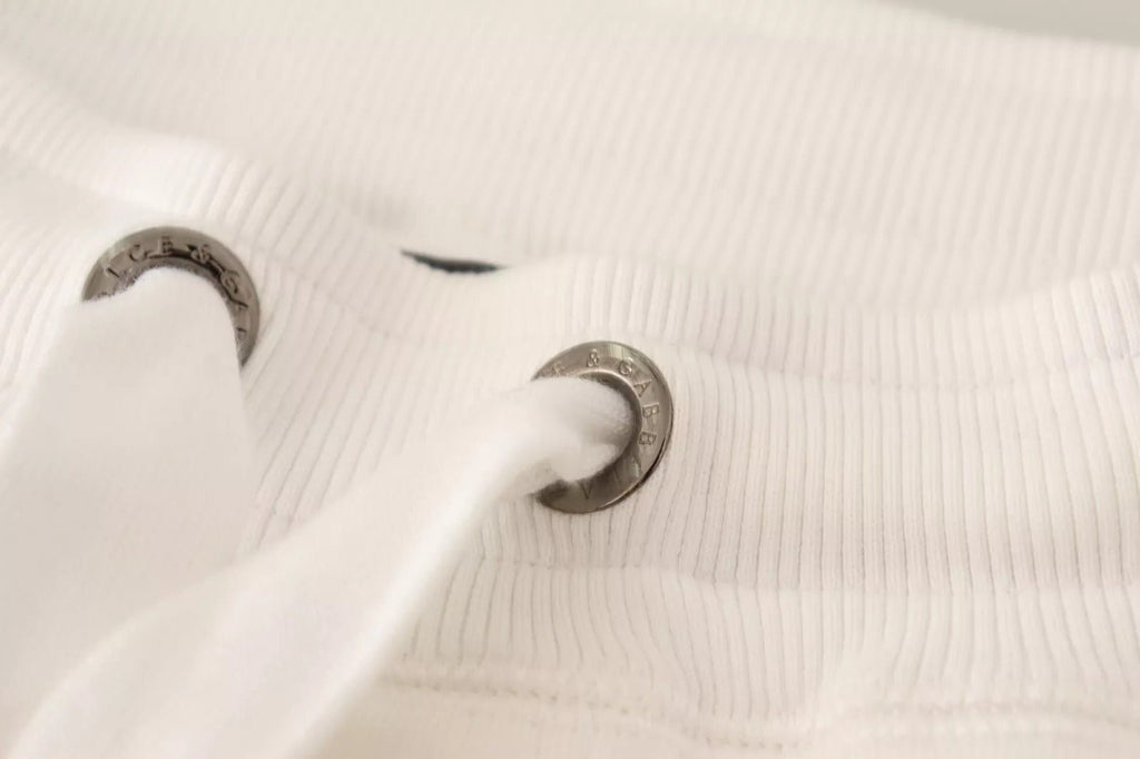 Dolce & Gabbana White Cotton Logo Patch Sweatpants Jogging Pants - Beyzy Store - Dolce & Gabbana