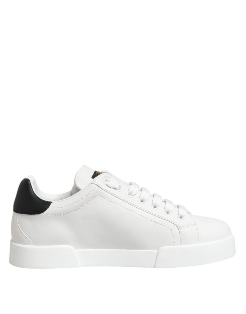Dolce & Gabbana White Crown Patch Portofino Men Sneakers Shoes - Beyzy Store - Dolce & Gabbana