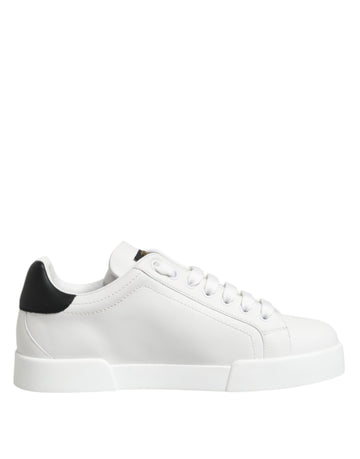 Dolce & Gabbana White Crown Patch Portofino Men Sneakers Shoes - Beyzy Store - Dolce & Gabbana