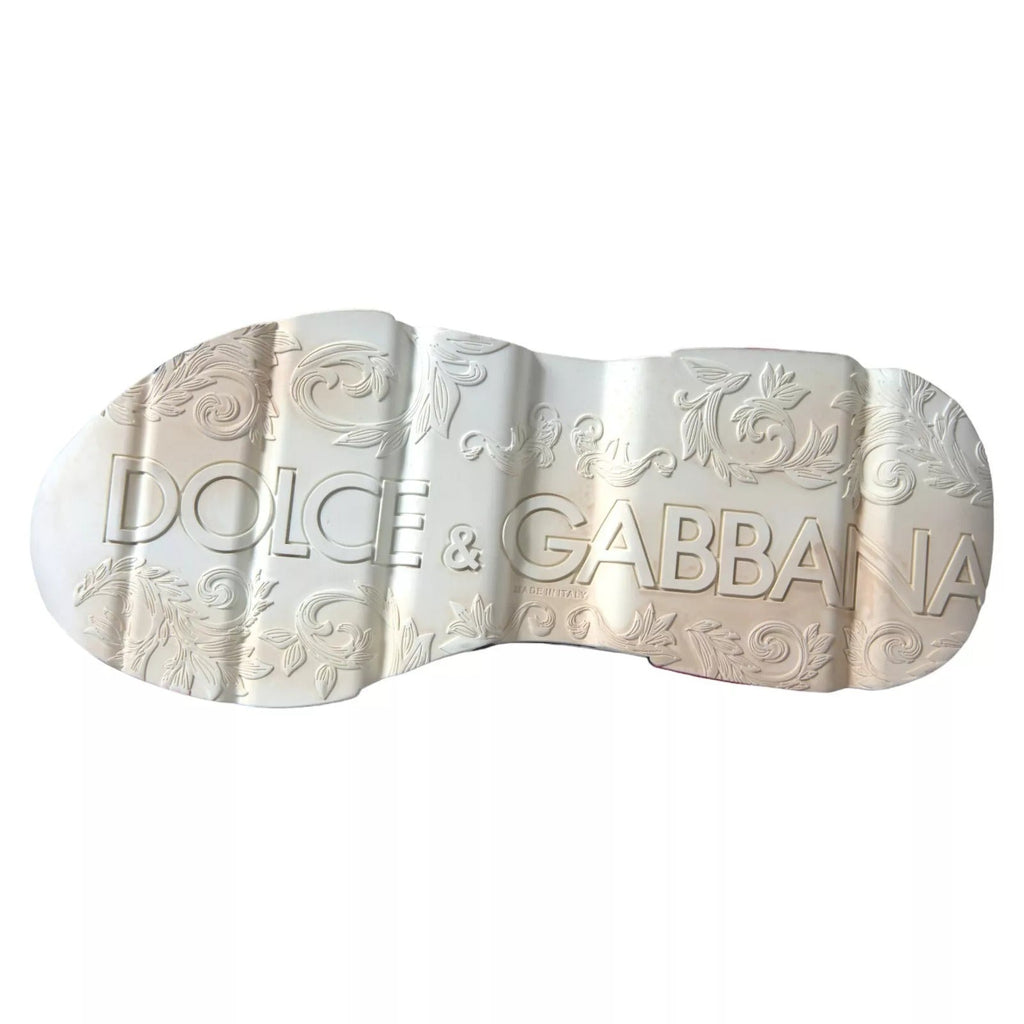 Dolce & Gabbana White Daymaster Hand Painted Sneakers - Beyzy Store - Dolce & Gabbana