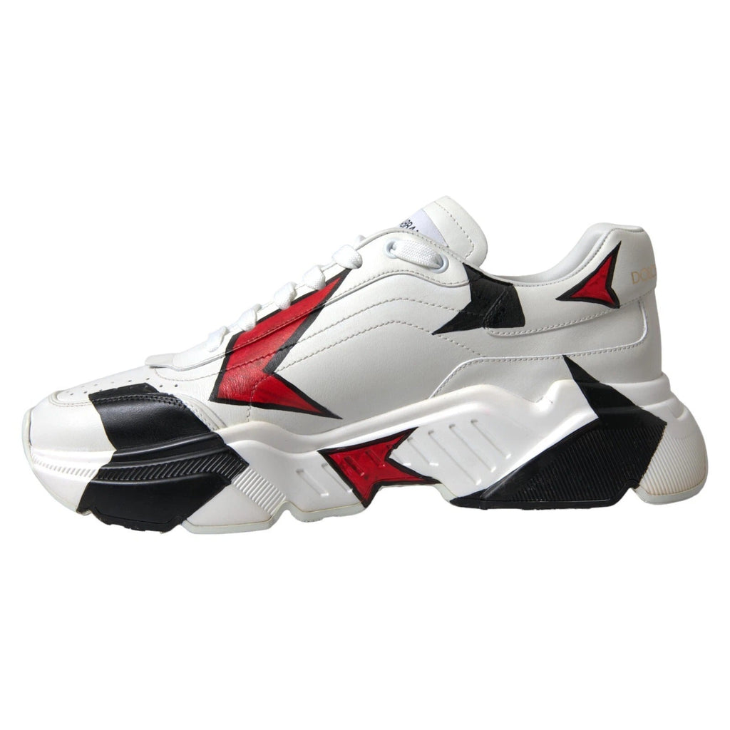Dolce & Gabbana White Daymaster Hand Painted Sneakers - Beyzy Store - Dolce & Gabbana