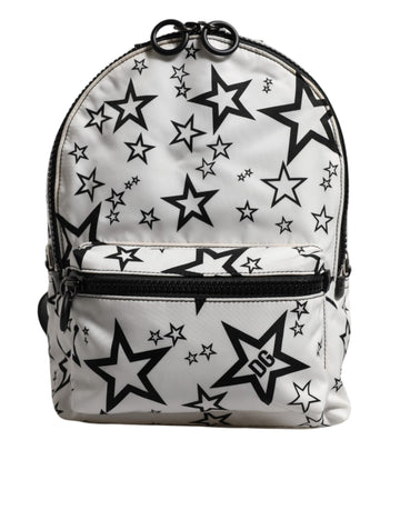 Dolce & Gabbana White DG Stars Print Nylon Travel Backpack Bag - Beyzy Store - Dolce & Gabbana