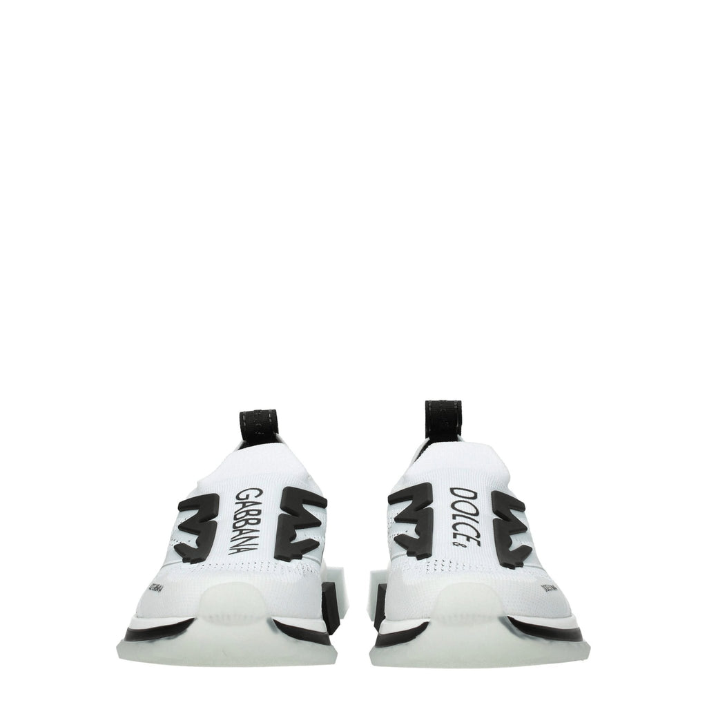 Dolce & Gabbana White Fabric Sneakers - Beyzy Store - Dolce & Gabbana