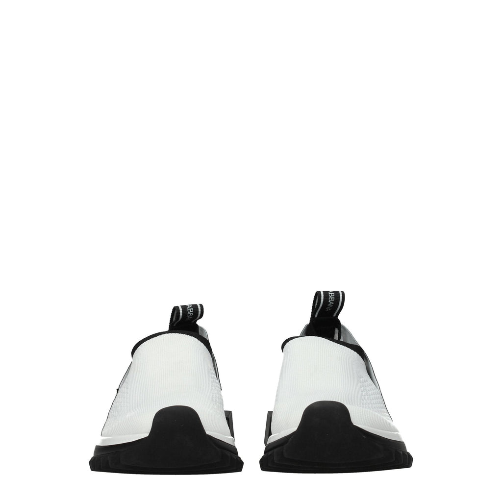 Dolce & Gabbana White Fabric Sneakers - Beyzy Store - Dolce & Gabbana