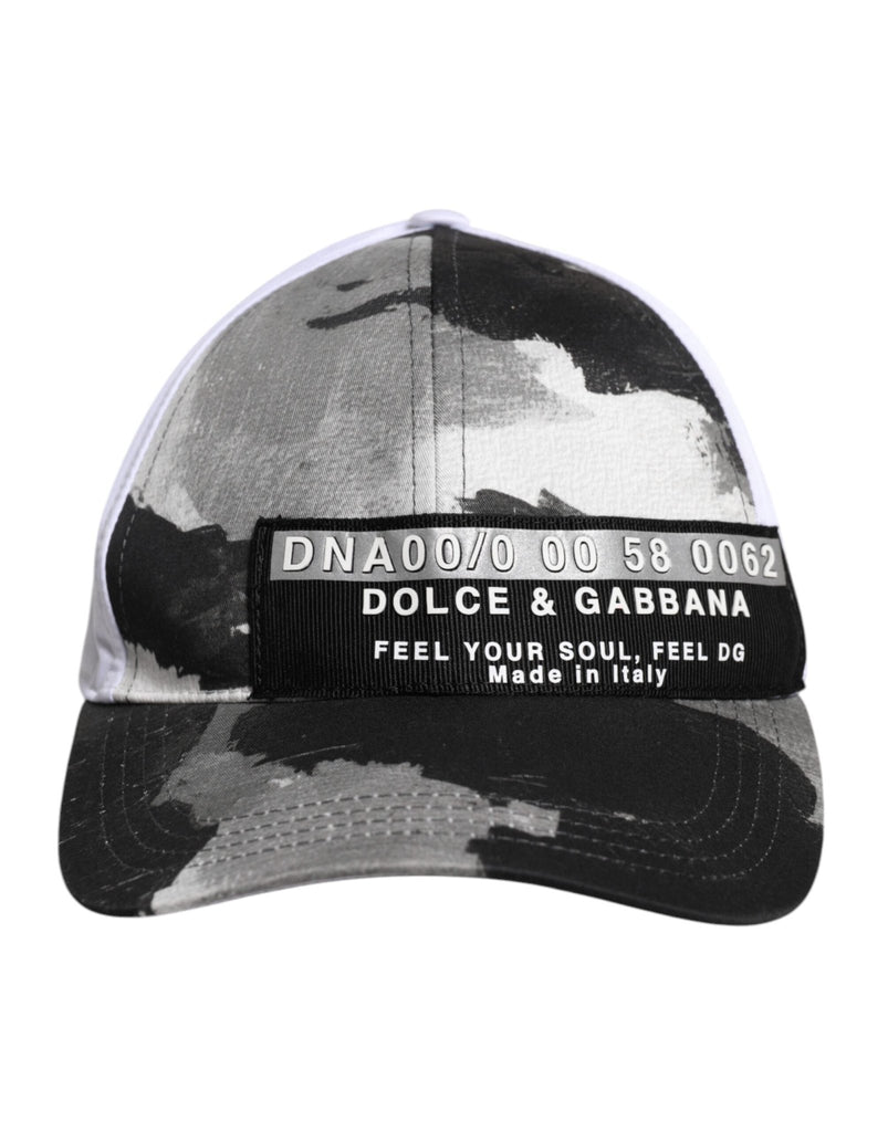 Dolce & Gabbana White Gray Camouflage 6 Panels Baseball Cap - Beyzy Store - Dolce & Gabbana