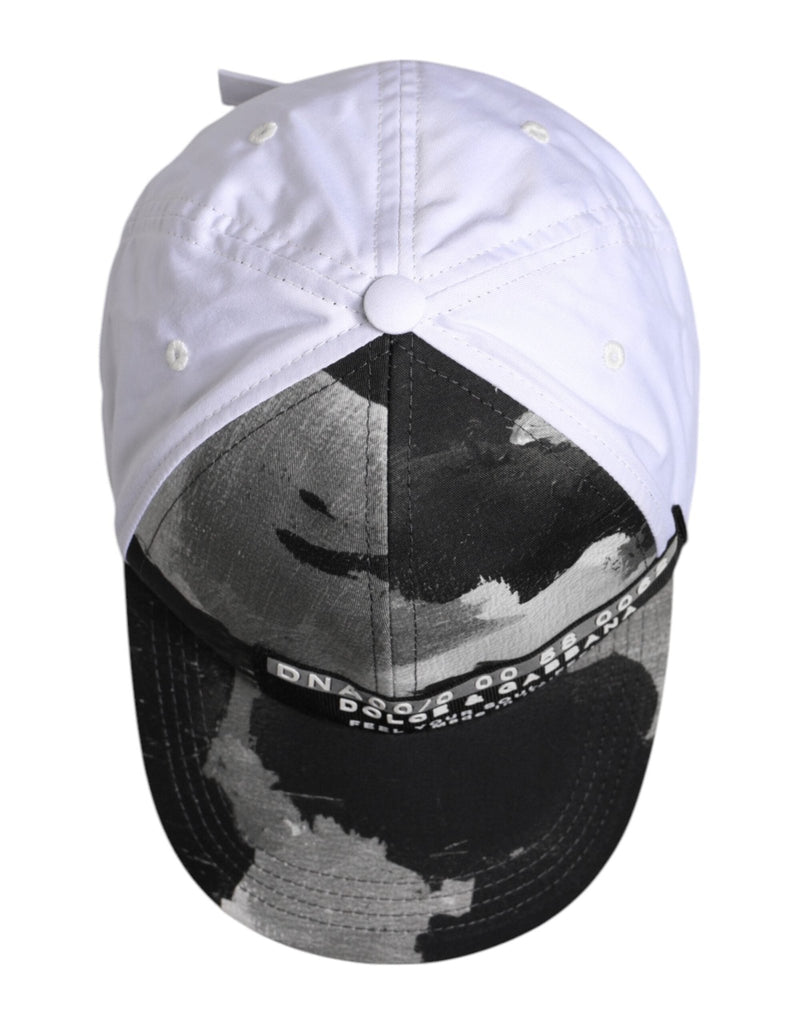 Dolce & Gabbana White Gray Camouflage 6 Panels Baseball Cap - Beyzy Store - Dolce & Gabbana