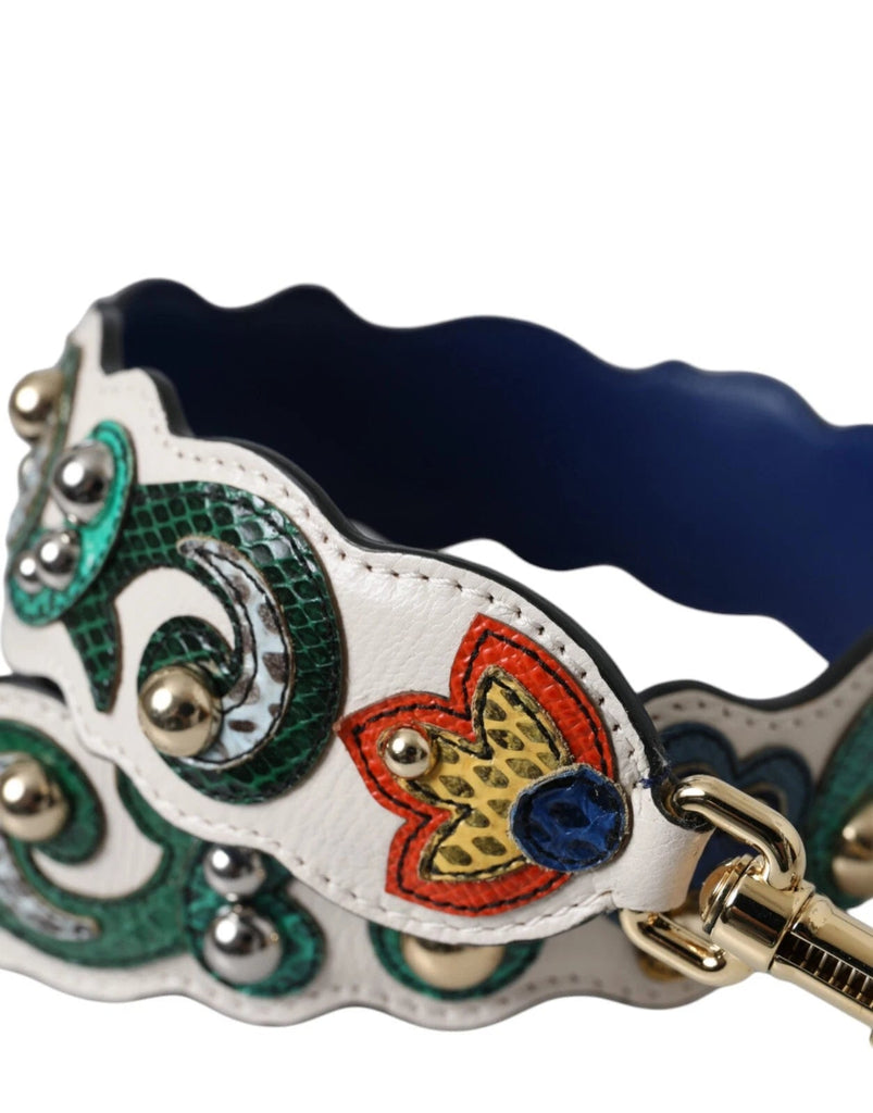 Dolce & Gabbana White Leather Handbag Belt Accessory Shoulder Strap - Beyzy Store - Dolce & Gabbana