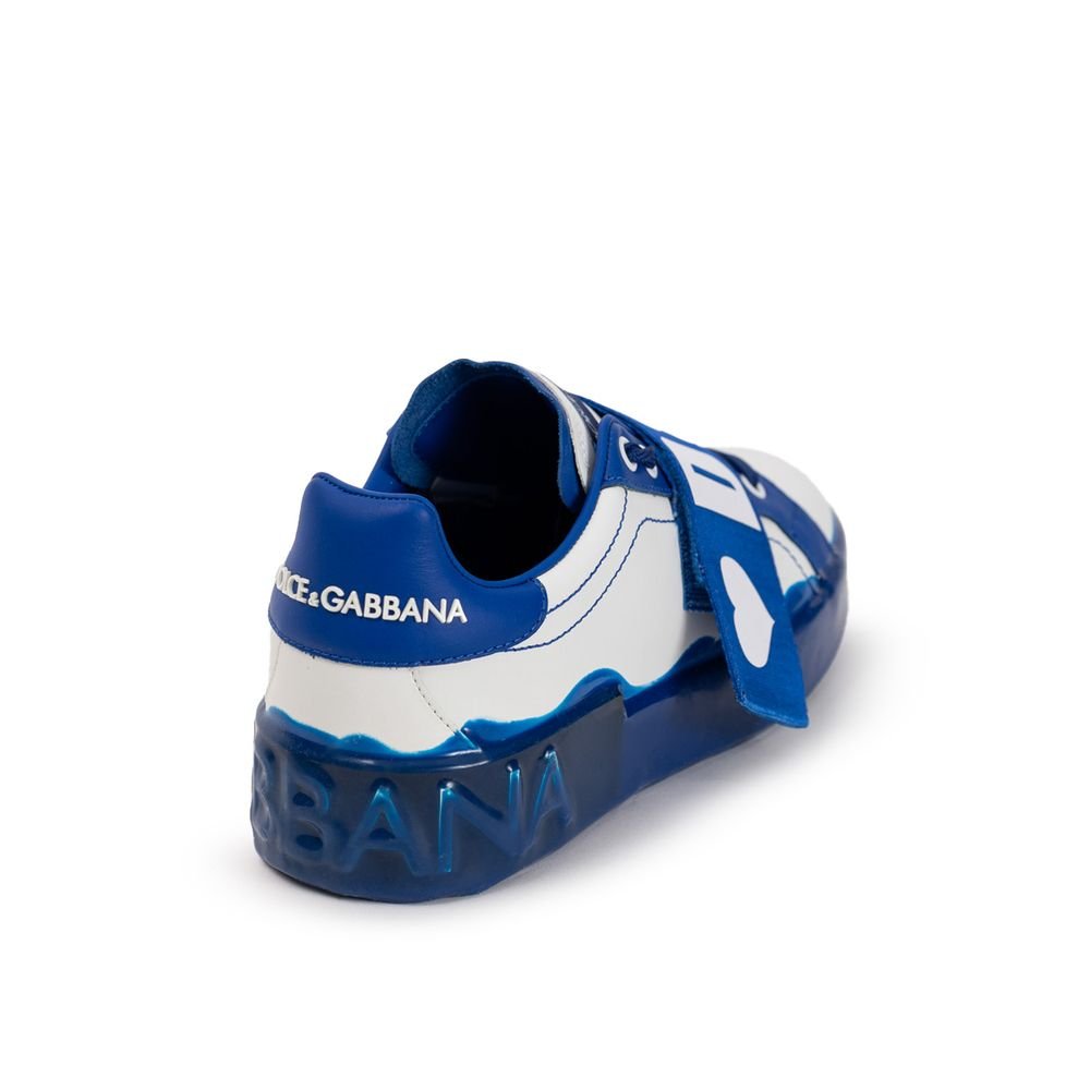 Dolce & Gabbana White Leather Low Top - Beyzy Store - Dolce & Gabbana
