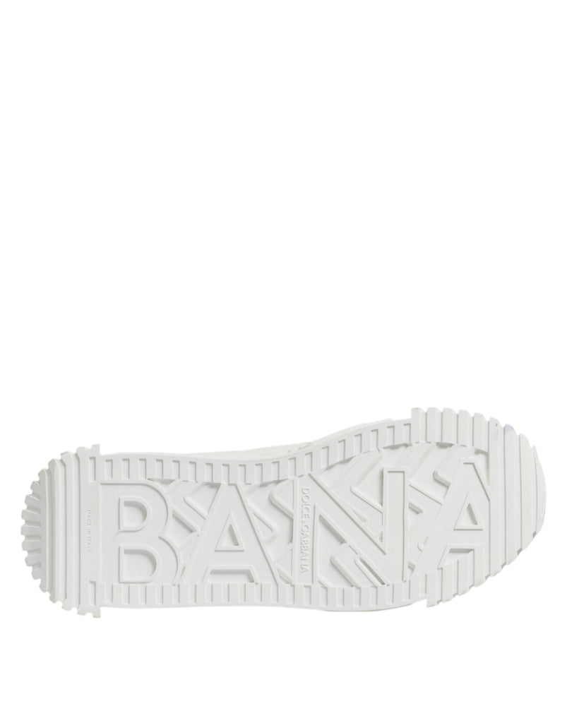 Dolce & Gabbana White Leather Low Top NS1 Sneakers Shoes - Beyzy Store - Dolce & Gabbana