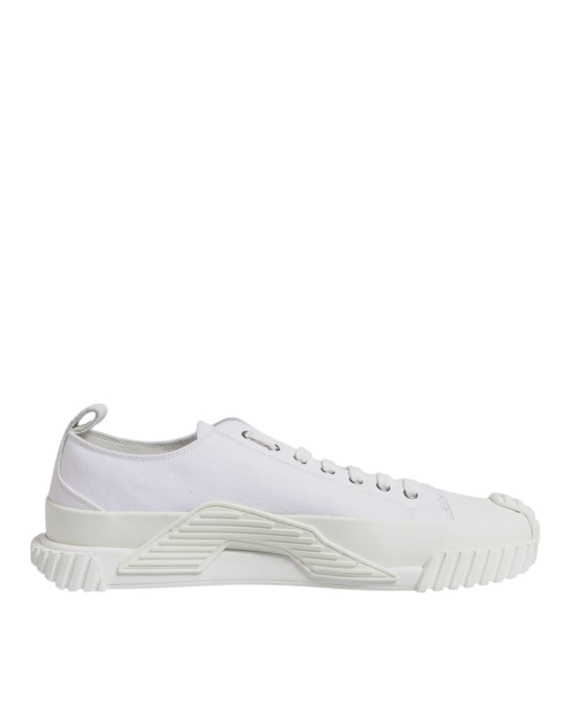 Dolce & Gabbana White Leather Low Top NS1 Sneakers Shoes - Beyzy Store - Dolce & Gabbana