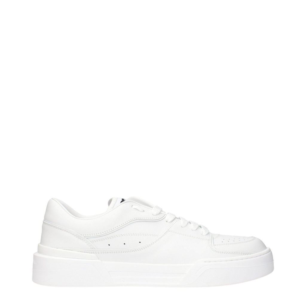 Dolce & Gabbana White Leather Low Tops - Beyzy Store - Dolce & Gabbana