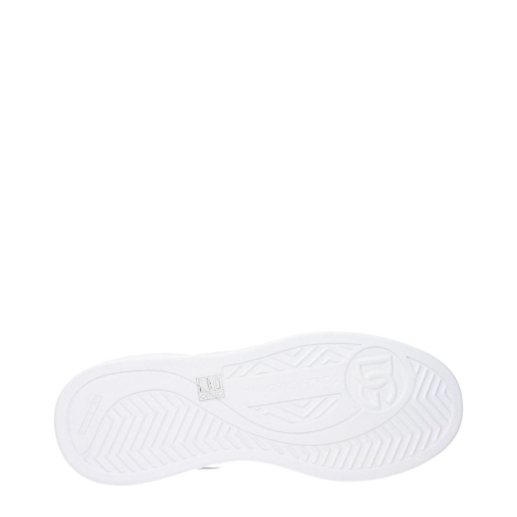 Dolce & Gabbana White Leather Low Tops - Beyzy Store - Dolce & Gabbana