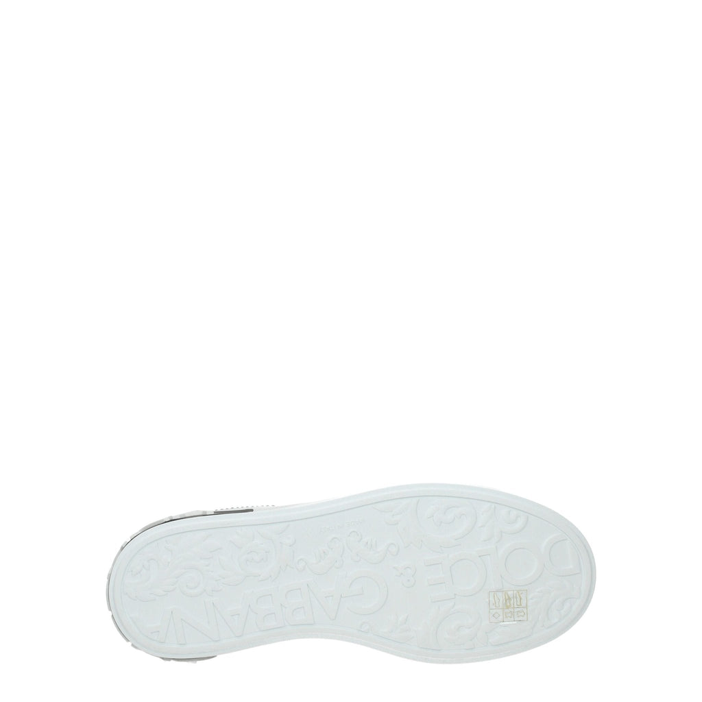 Dolce & Gabbana White Leather Low Tops - Beyzy Store - Dolce & Gabbana