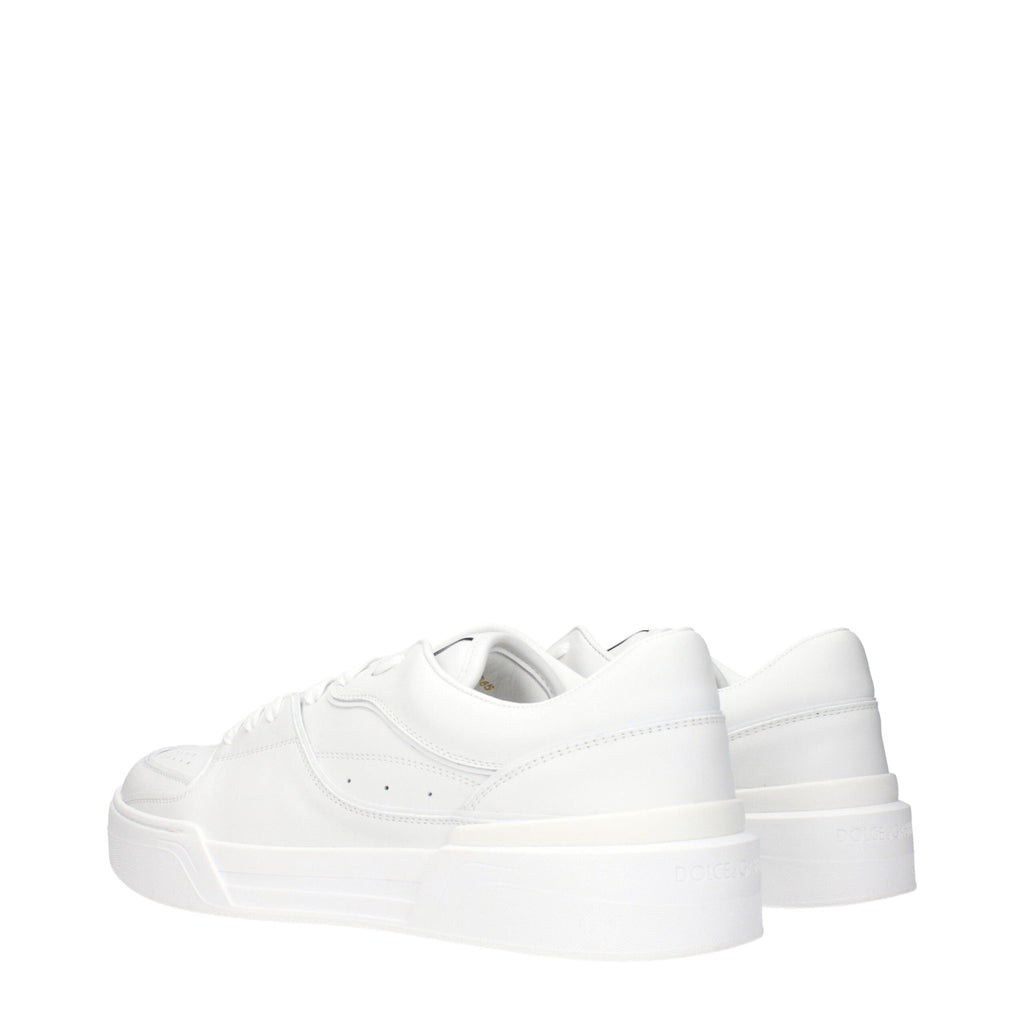 Dolce & Gabbana White Leather Low Tops - Beyzy Store - Dolce & Gabbana