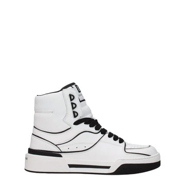 Dolce & Gabbana White Leather Sneakers - Beyzy Store - Dolce & Gabbana