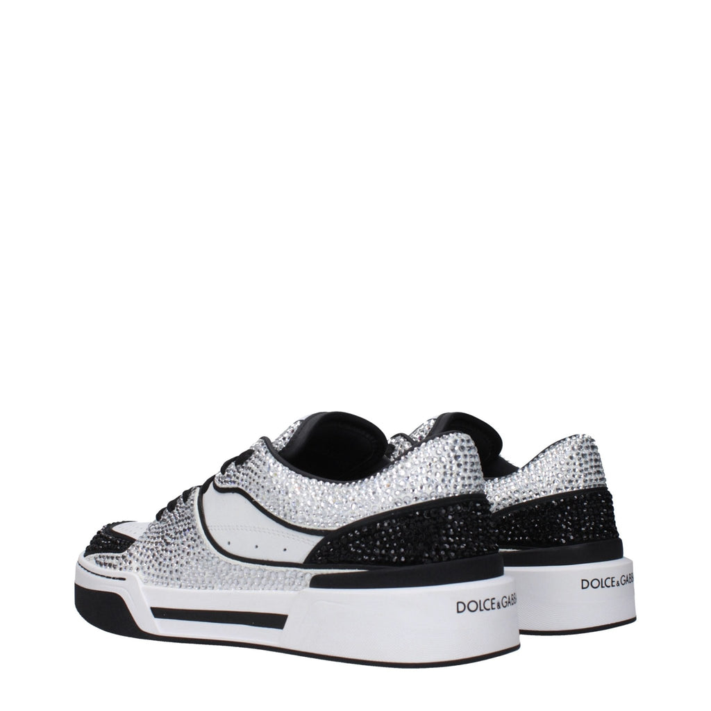 Dolce & Gabbana White Leather Sneakers - Beyzy Store - Dolce & Gabbana