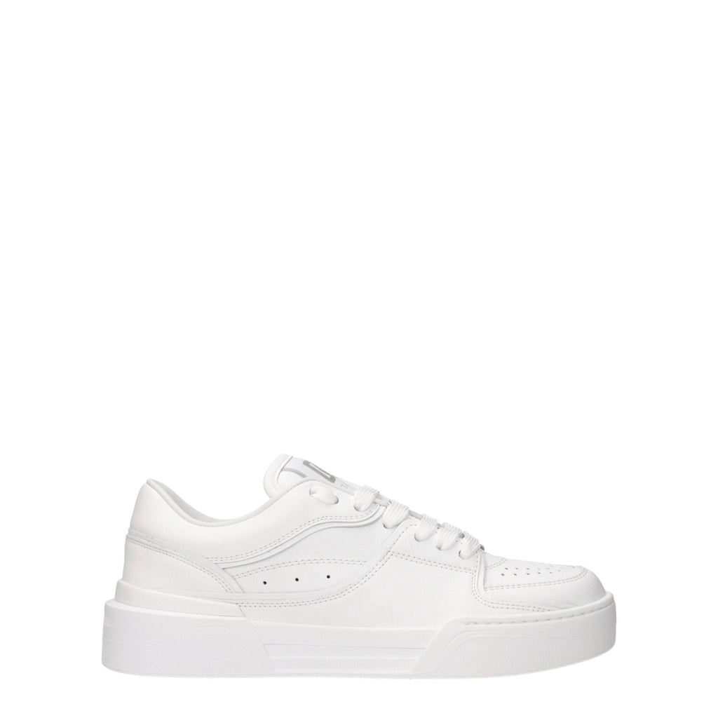Dolce & Gabbana White Leather Sneakers - Beyzy Store - Dolce & Gabbana