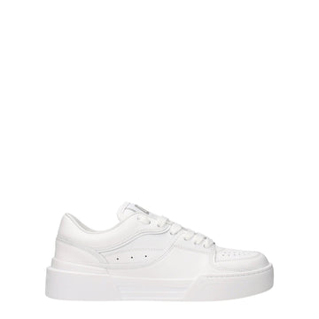 Dolce & Gabbana White Leather Sneakers - Beyzy Store - Dolce & Gabbana