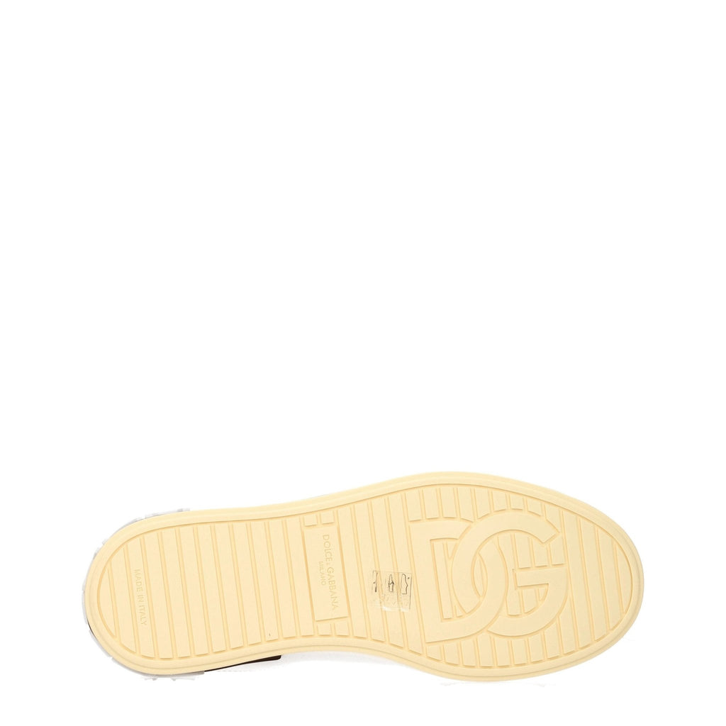 Dolce & Gabbana White Leather Sneakers - Beyzy Store - Dolce & Gabbana