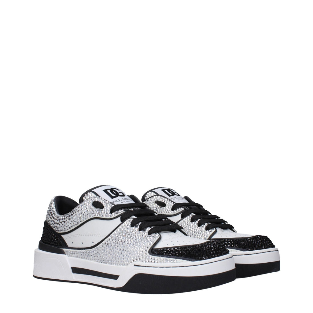 Dolce & Gabbana White Leather Sneakers - Beyzy Store - Dolce & Gabbana
