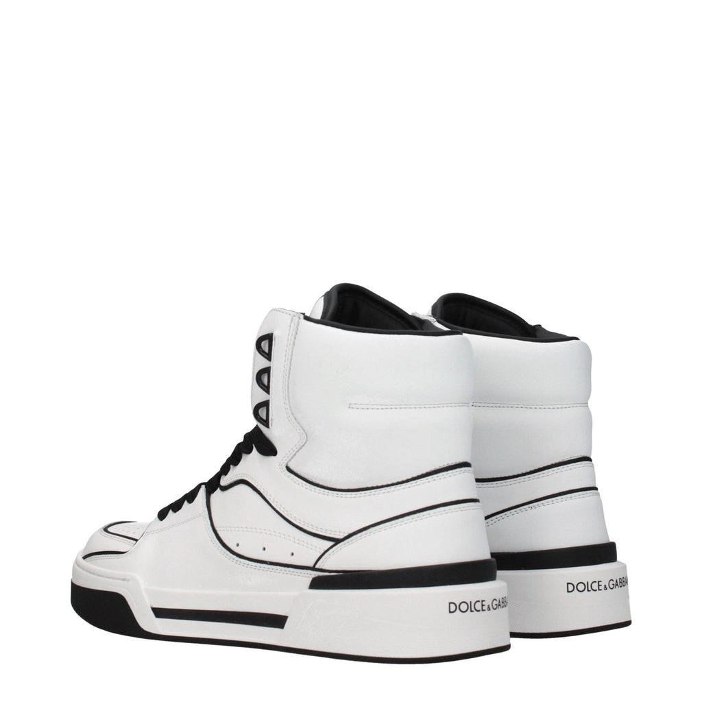 Dolce & Gabbana White Leather Sneakers - Beyzy Store - Dolce & Gabbana