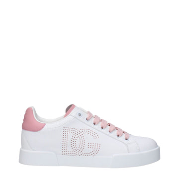 Dolce & Gabbana White Leather Sneakers - Beyzy Store - Dolce & Gabbana
