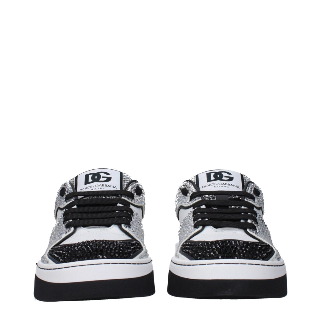 Dolce & Gabbana White Leather Sneakers - Beyzy Store - Dolce & Gabbana