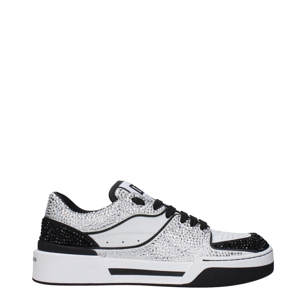 Dolce & Gabbana White Leather Sneakers - Beyzy Store - Dolce & Gabbana