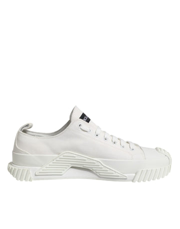 Dolce & Gabbana White Logo Graffiti Low Top Sneakers Shoes - Beyzy Store - Dolce & Gabbana