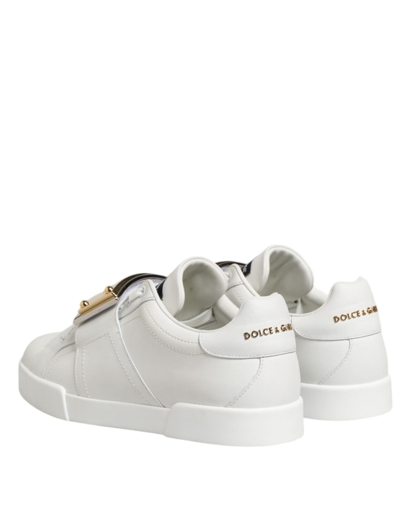 Dolce & Gabbana White Logo Plaque Low Top Men Sneakers Shoes - Beyzy Store - Dolce & Gabbana