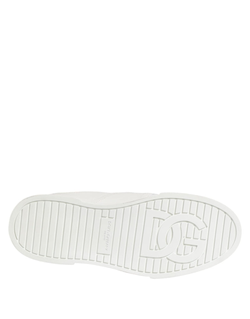 Dolce & Gabbana White Logo Plaque Low Top Men Sneakers Shoes - Beyzy Store - Dolce & Gabbana
