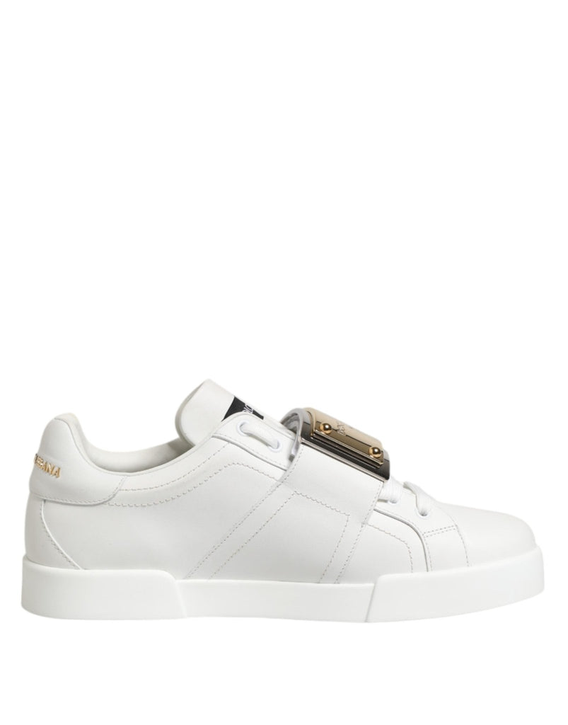 Dolce & Gabbana White Logo Plaque Low Top Men Sneakers Shoes - Beyzy Store - Dolce & Gabbana