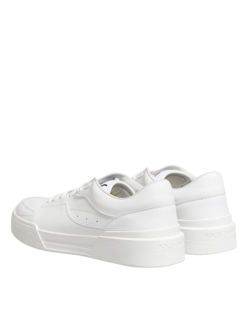 Dolce & Gabbana White Miami Leather Low Top Sneakers Shoes - Beyzy Store - Dolce & Gabbana