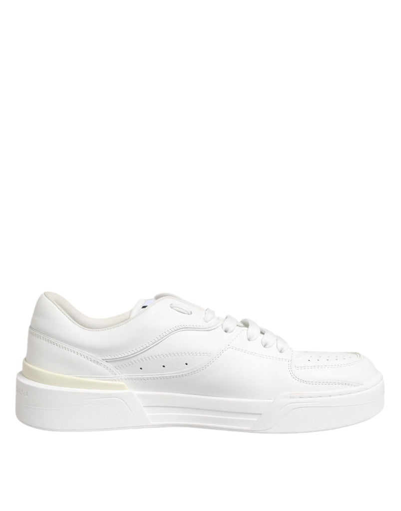 Dolce & Gabbana White Miami Leather Low Top Sneakers Shoes - Beyzy Store - Dolce & Gabbana