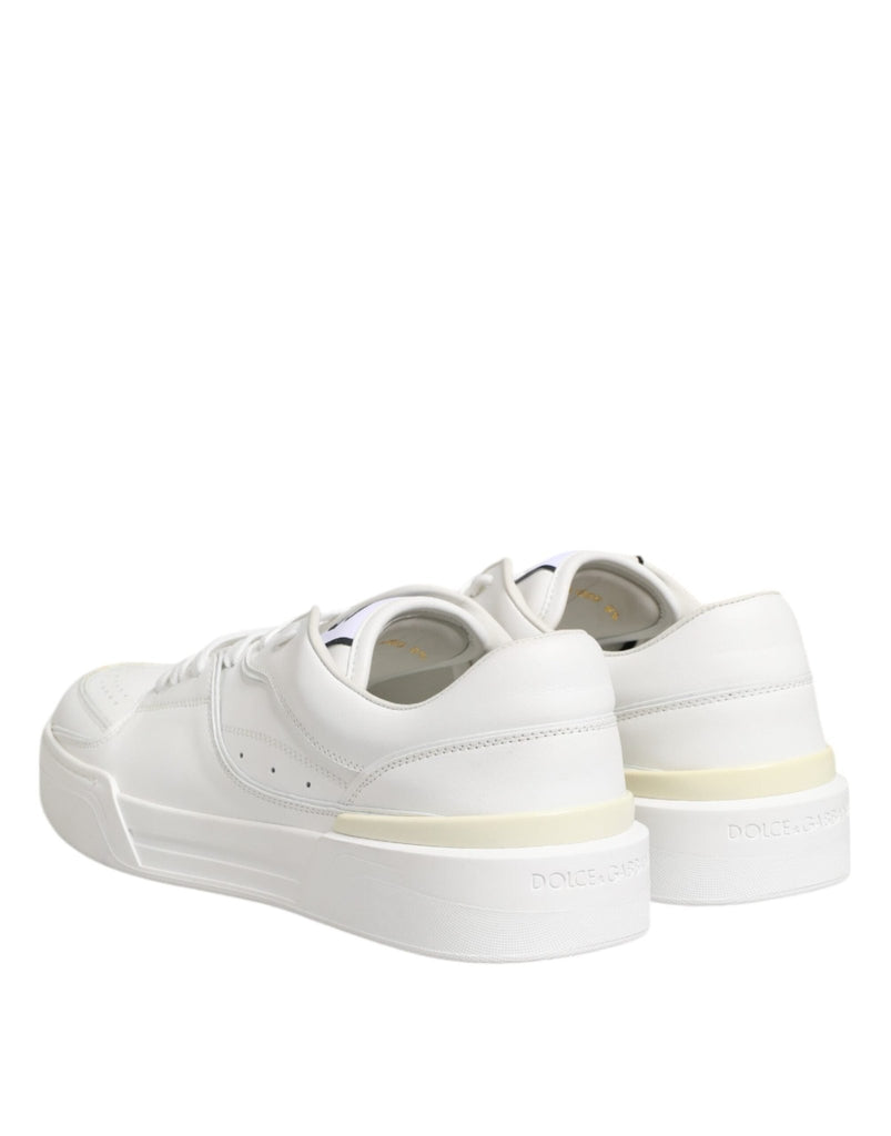 Dolce & Gabbana White Miami Leather Low Top Sneakers Shoes - Beyzy Store - Dolce & Gabbana