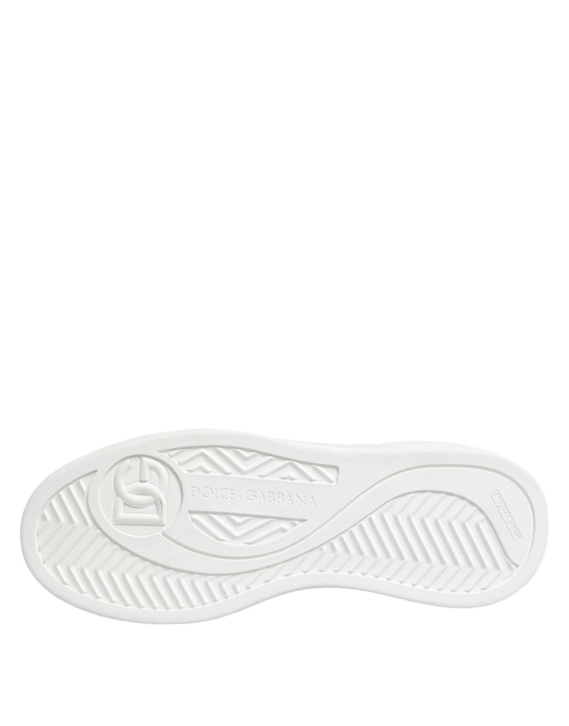 Dolce & Gabbana White Miami Leather Low Top Sneakers Shoes - Beyzy Store - Dolce & Gabbana