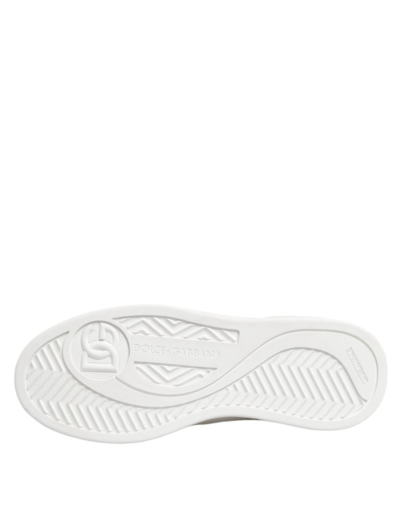 Dolce & Gabbana White Miami Leather Low Top Sneakers Shoes - Beyzy Store - Dolce & Gabbana