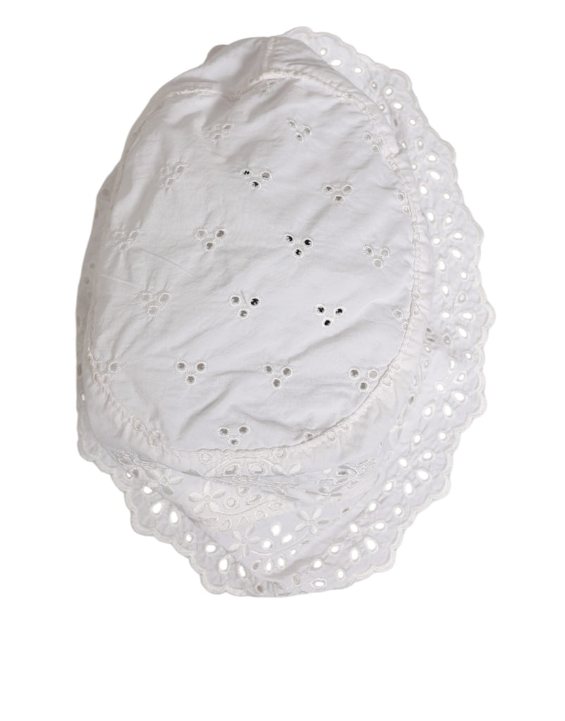 Dolce & Gabbana White Nylon Cut Out Bucket Logo Capello Hat - Beyzy Store - Dolce & Gabbana