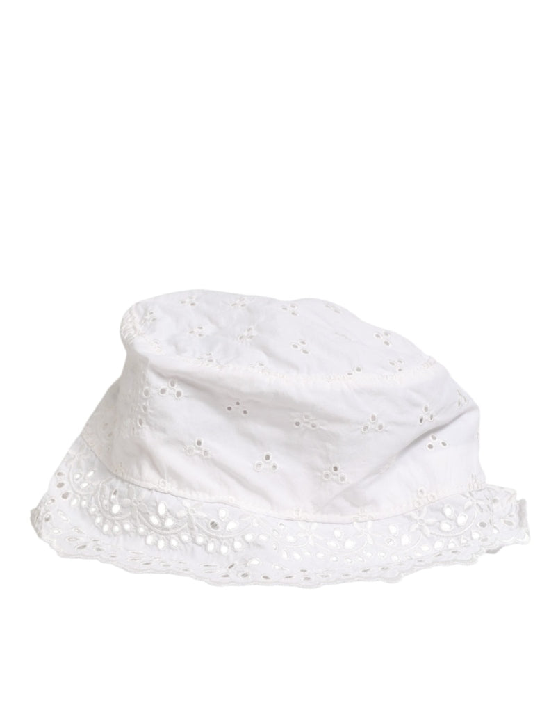 Dolce & Gabbana White Nylon Cut Out Bucket Logo Capello Hat - Beyzy Store - Dolce & Gabbana