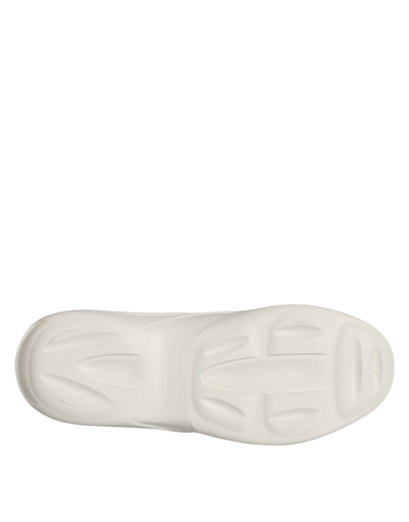 Dolce & Gabbana White Rubber Slides Low Top Sneakers Shoes - Beyzy Store - Dolce & Gabbana