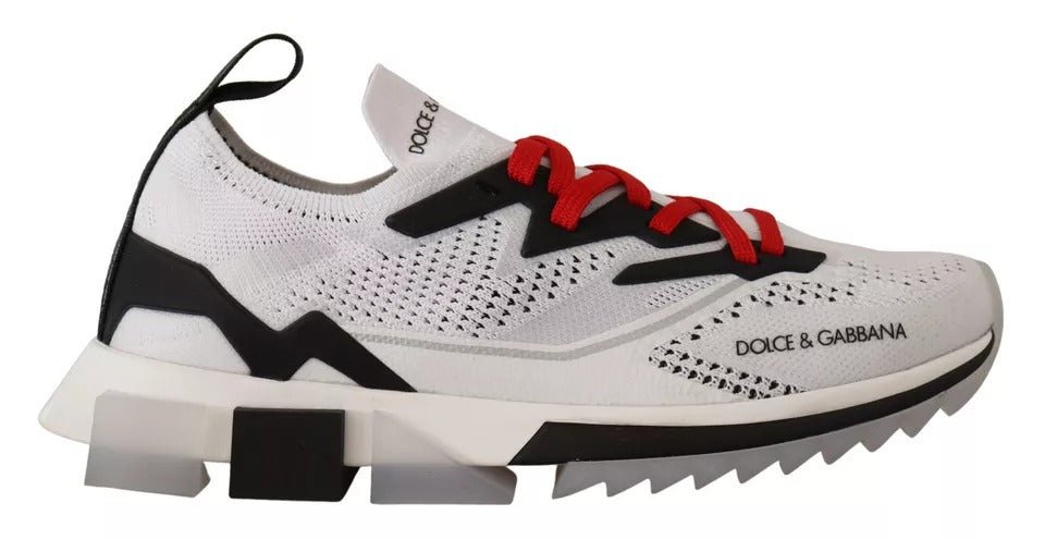 Dolce & Gabbana White SORRENTO Sport Stretch Men Shoes Sneakers - Beyzy Store - Dolce & Gabbana