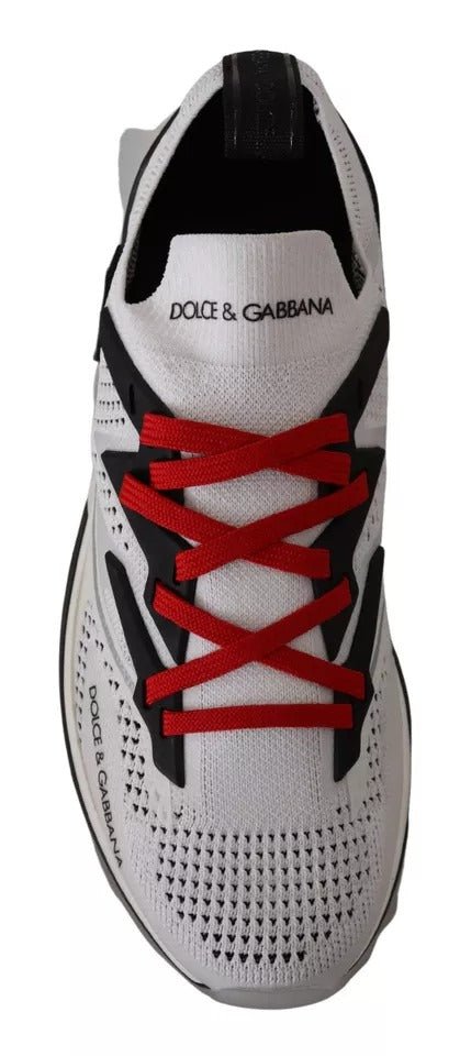 Dolce & Gabbana White SORRENTO Sport Stretch Men Shoes Sneakers - Beyzy Store - Dolce & Gabbana